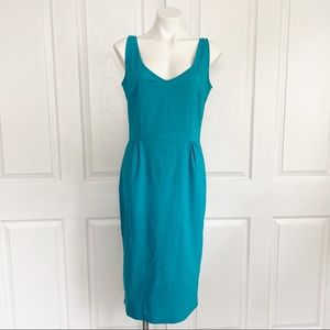Bettie Page Turquoise Sleeveless Sheath Dress